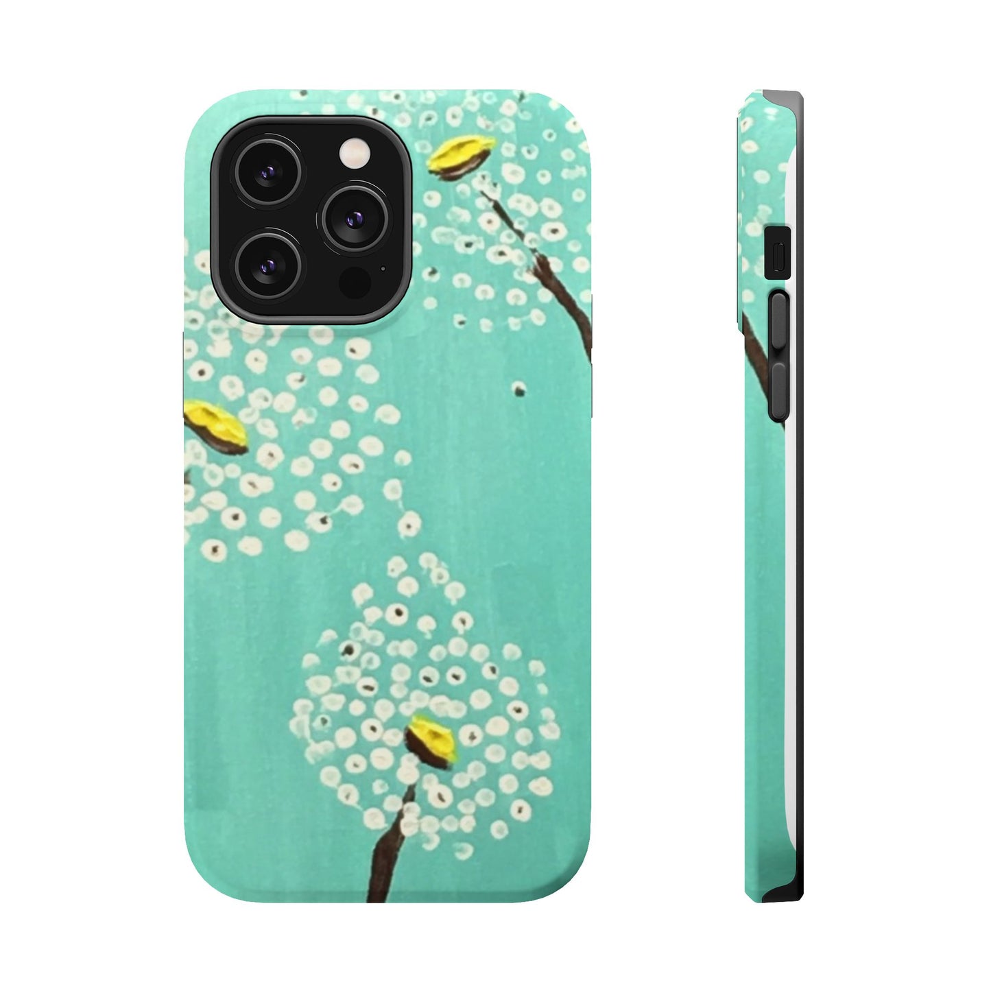 Magnetic Tough Cases-White Dandelions