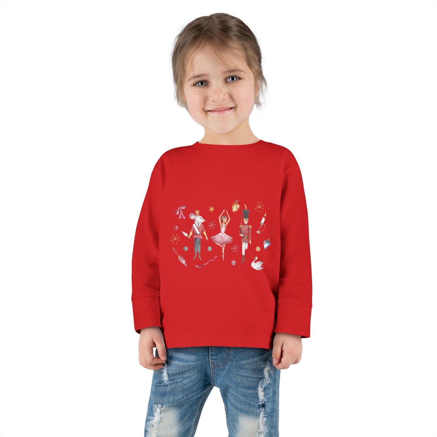Cute Toddler Long Sleeve Tee ~  Nutcracker Ballet Graphic