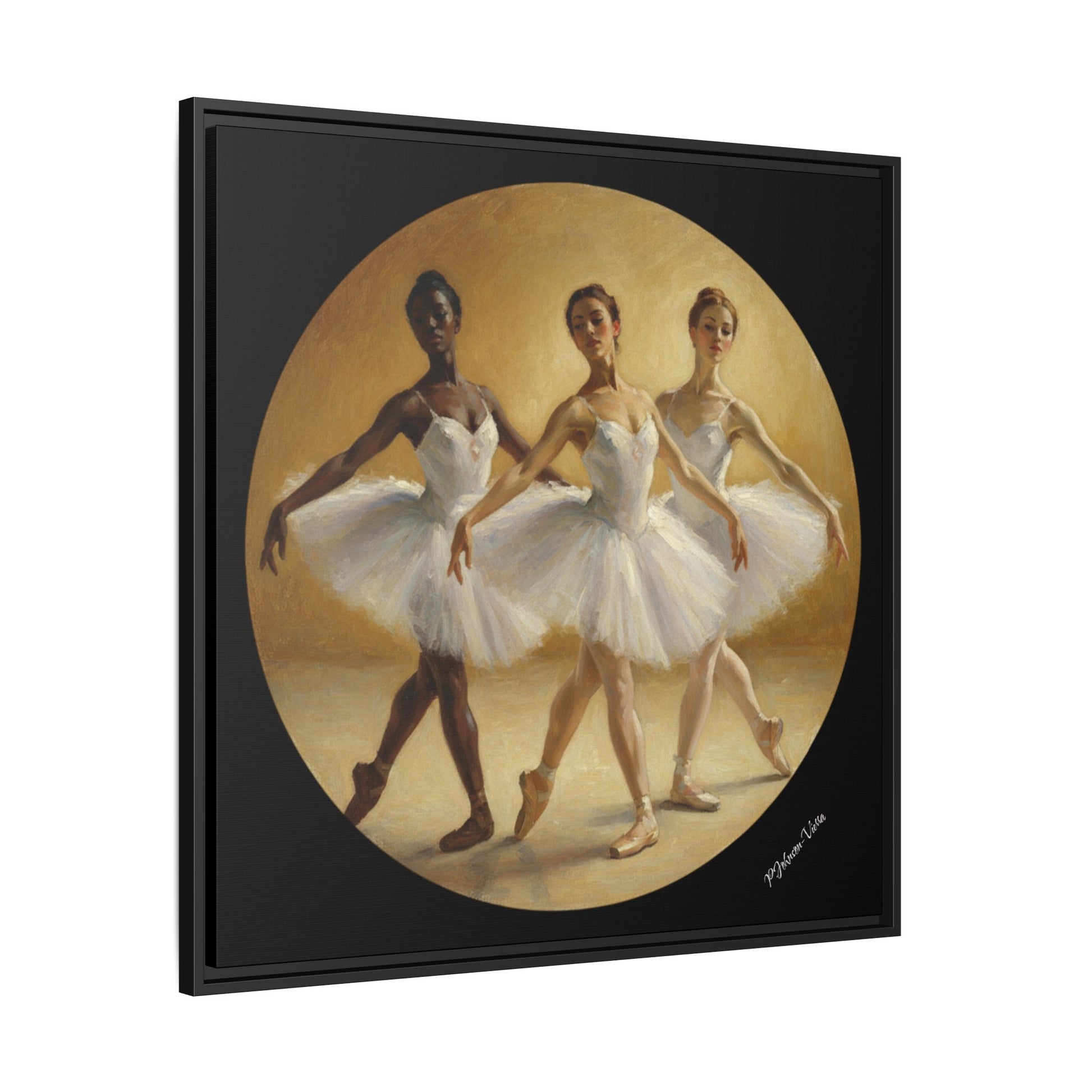 Framed Canvas Print~Pas de Trois
