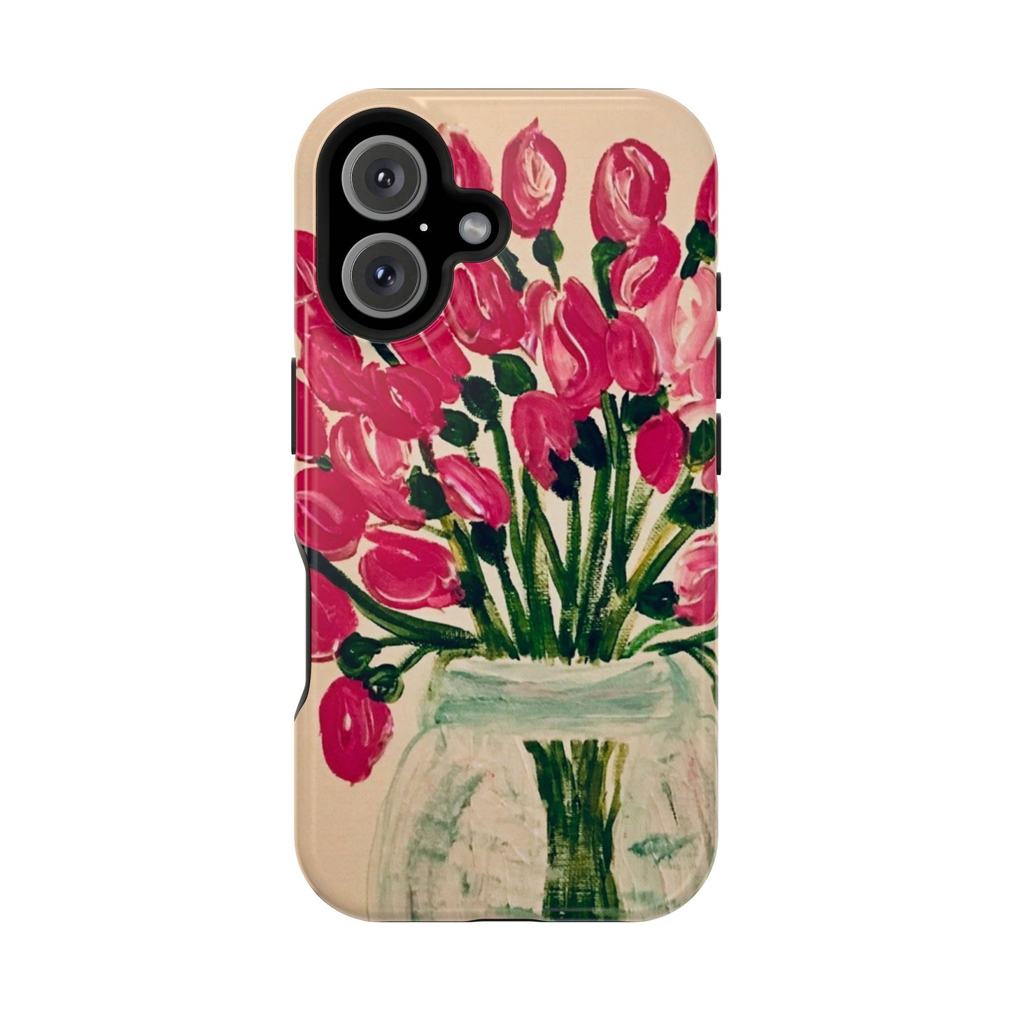 Magnetic Tough Case-Pink Tulips