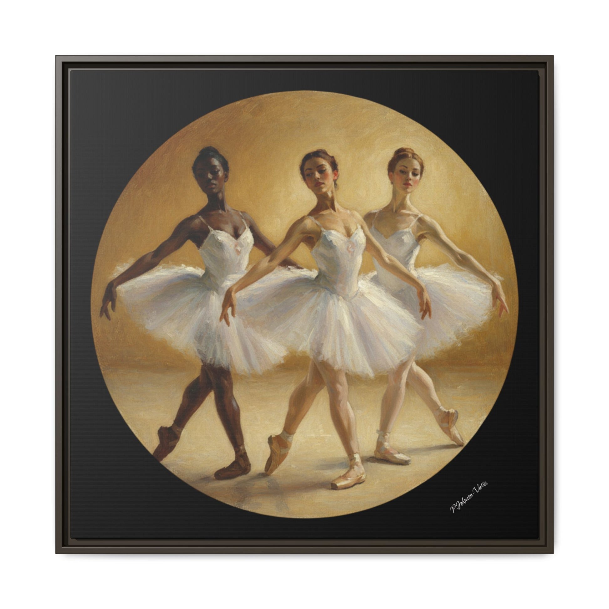 Framed Canvas Print~Pas de Trois