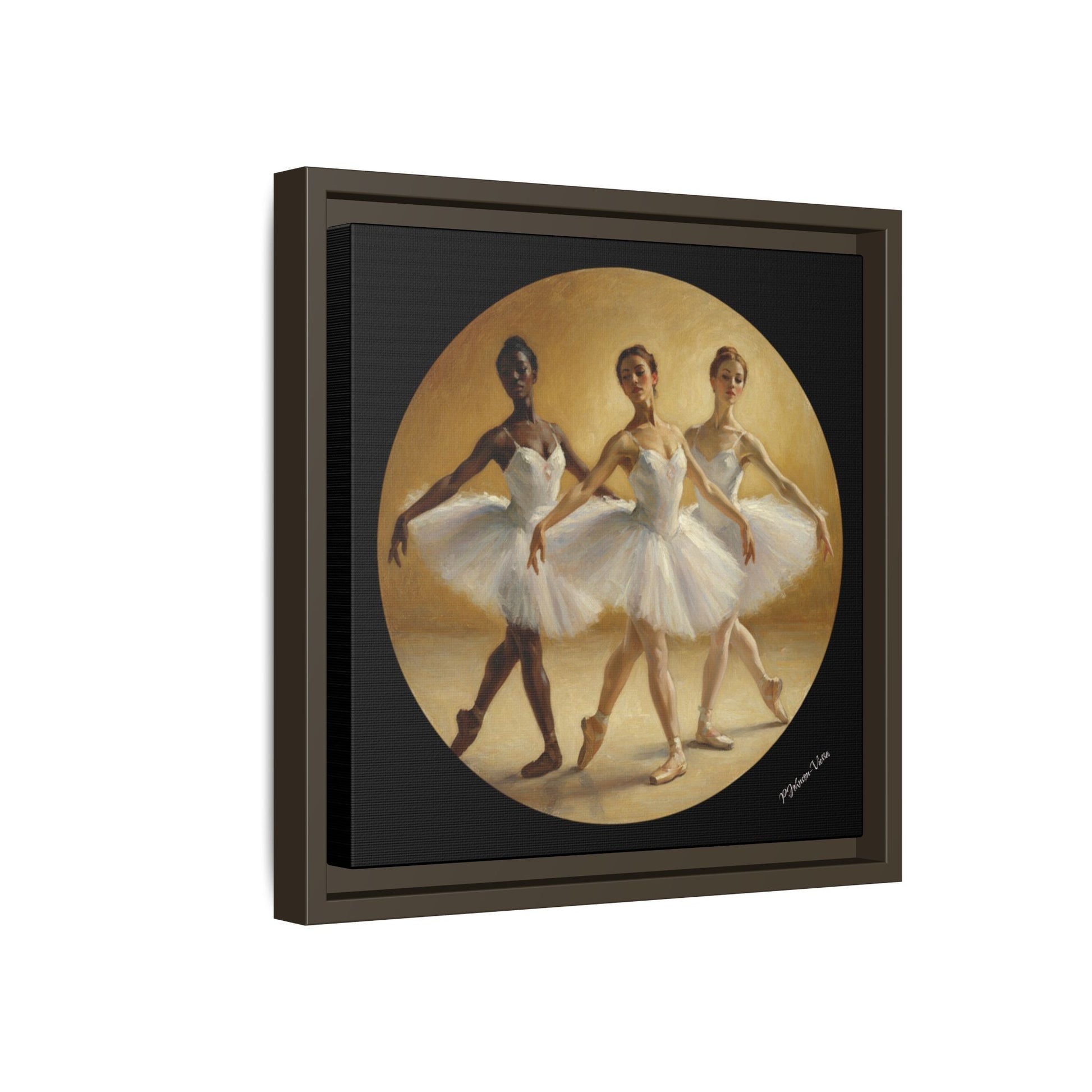 Framed Canvas Print~Pas de Trois