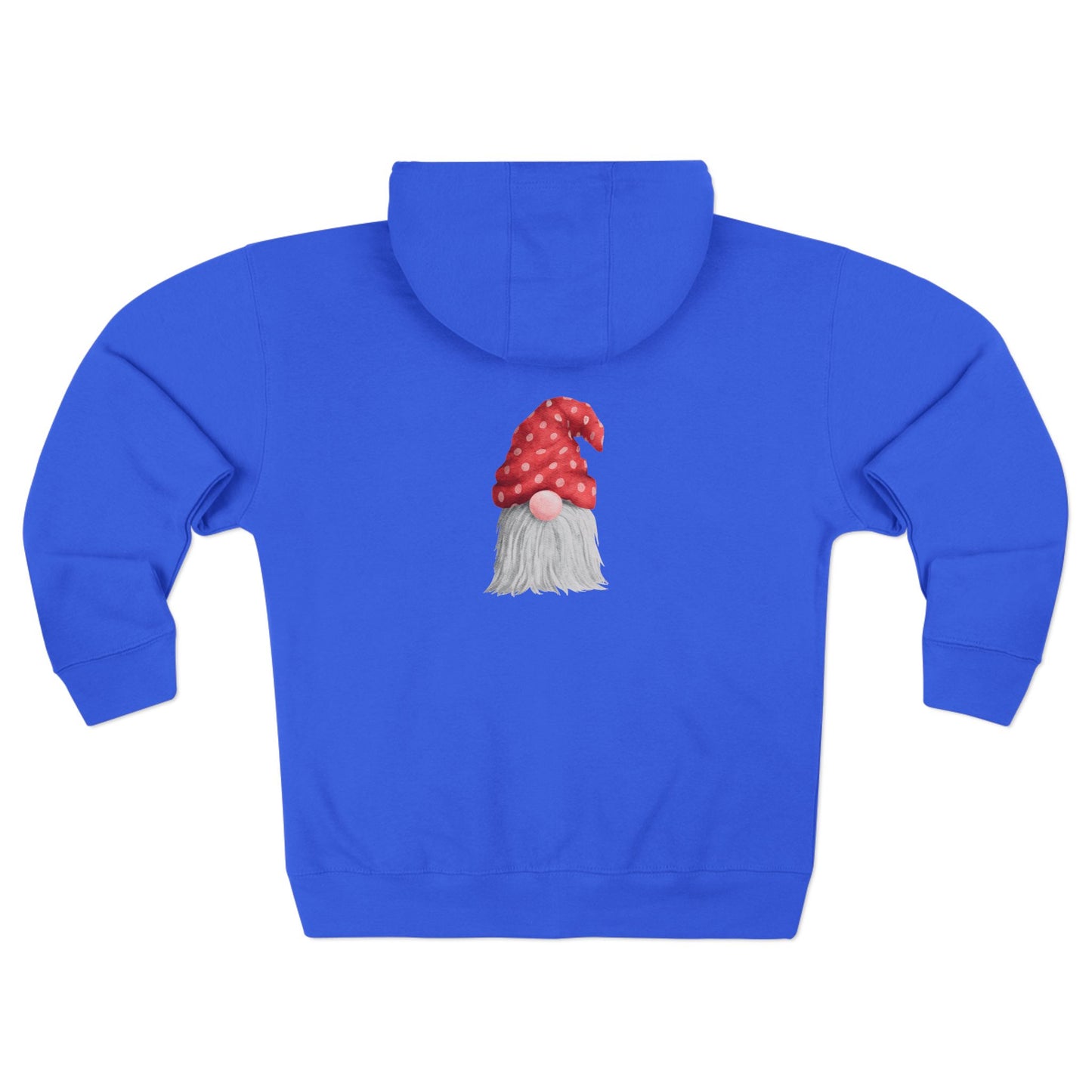 Zip Hoodie ~ Gnome with Red Polka Dot Hat