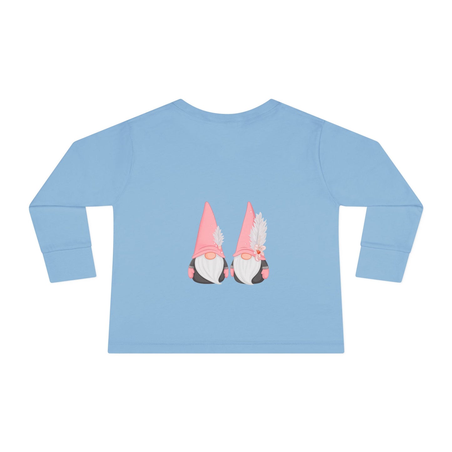 Cute Toddler Long Sleeve Tee ~ Pink Hatted Gnomes