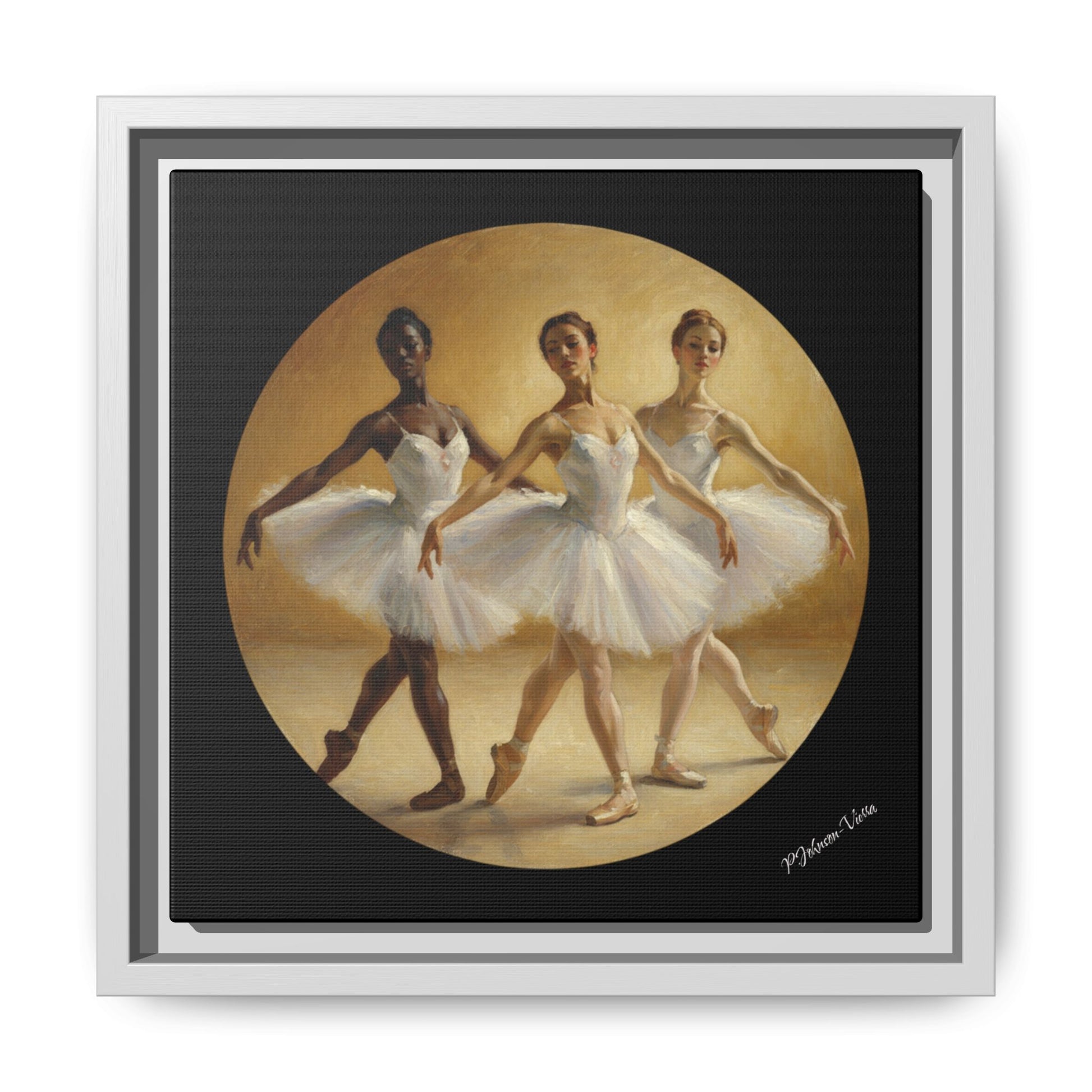Framed Canvas Print~Pas de Trois