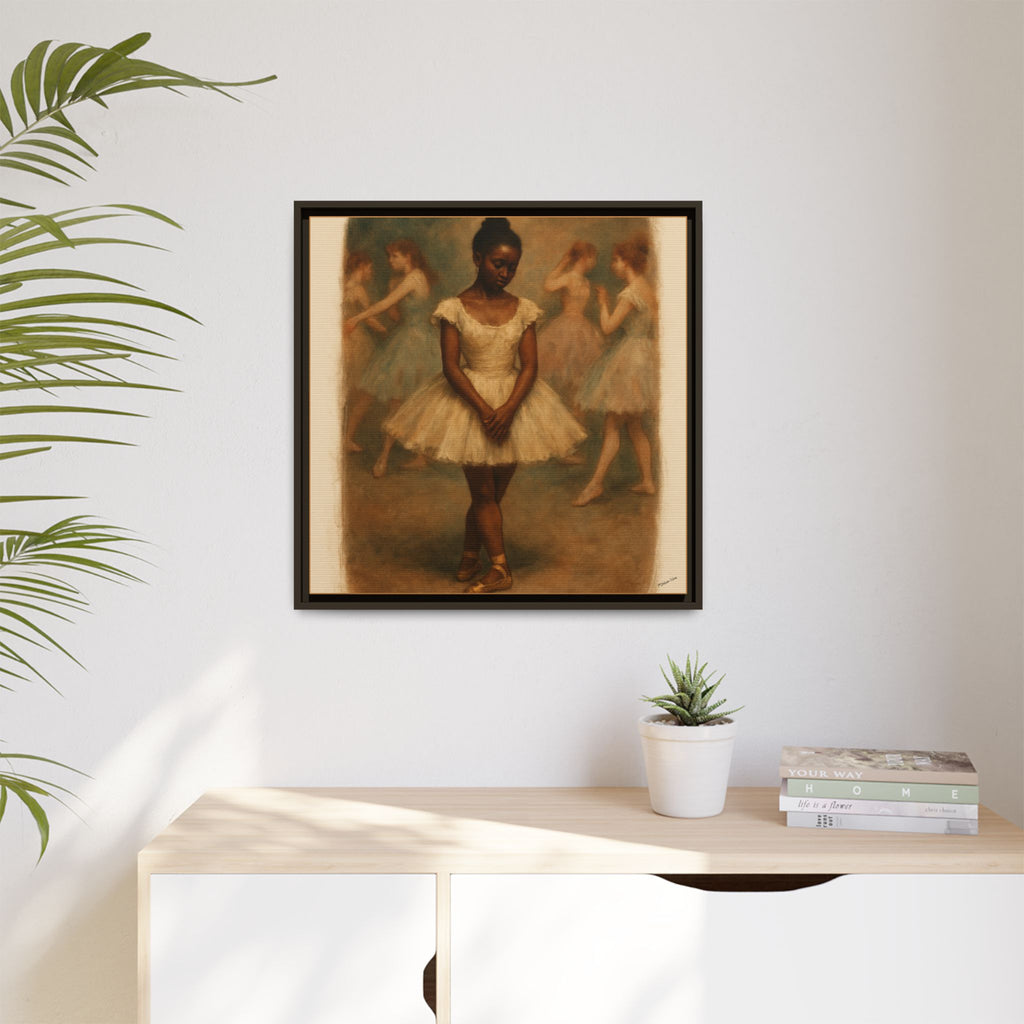 Framed Canvas Print~Ballerina Girl