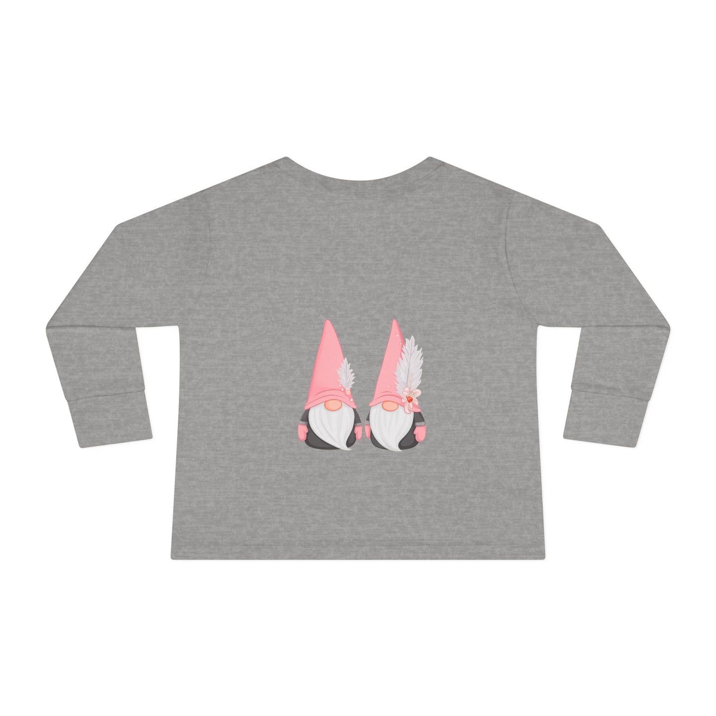 Cute Toddler Long Sleeve Tee ~ Pink Hatted Gnomes