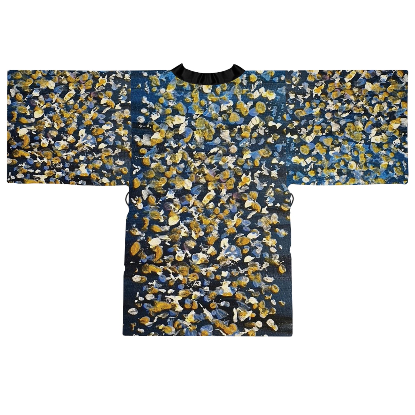Kimono Robe-Blue Abstract Design