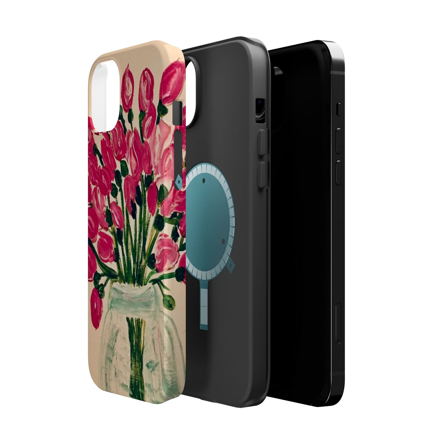 Magnetic Tough Case-Pink Tulips