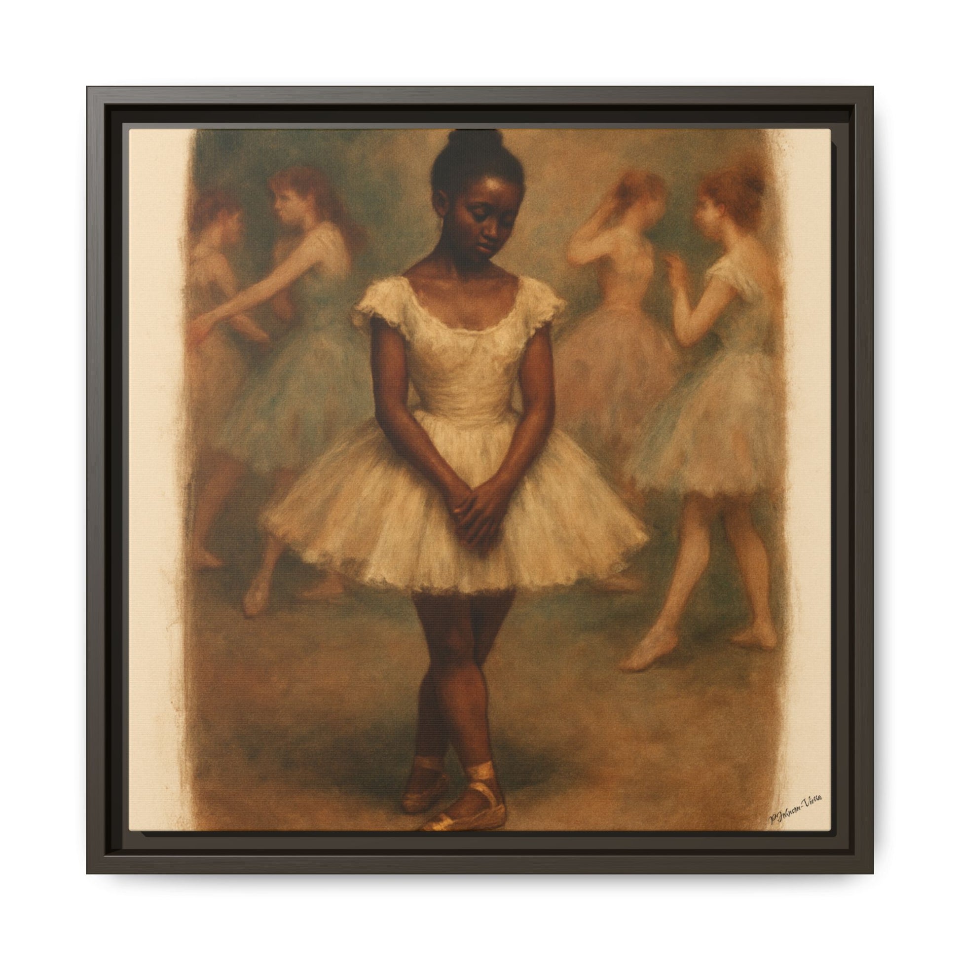 Framed Canvas Print~Ballerina Girl
