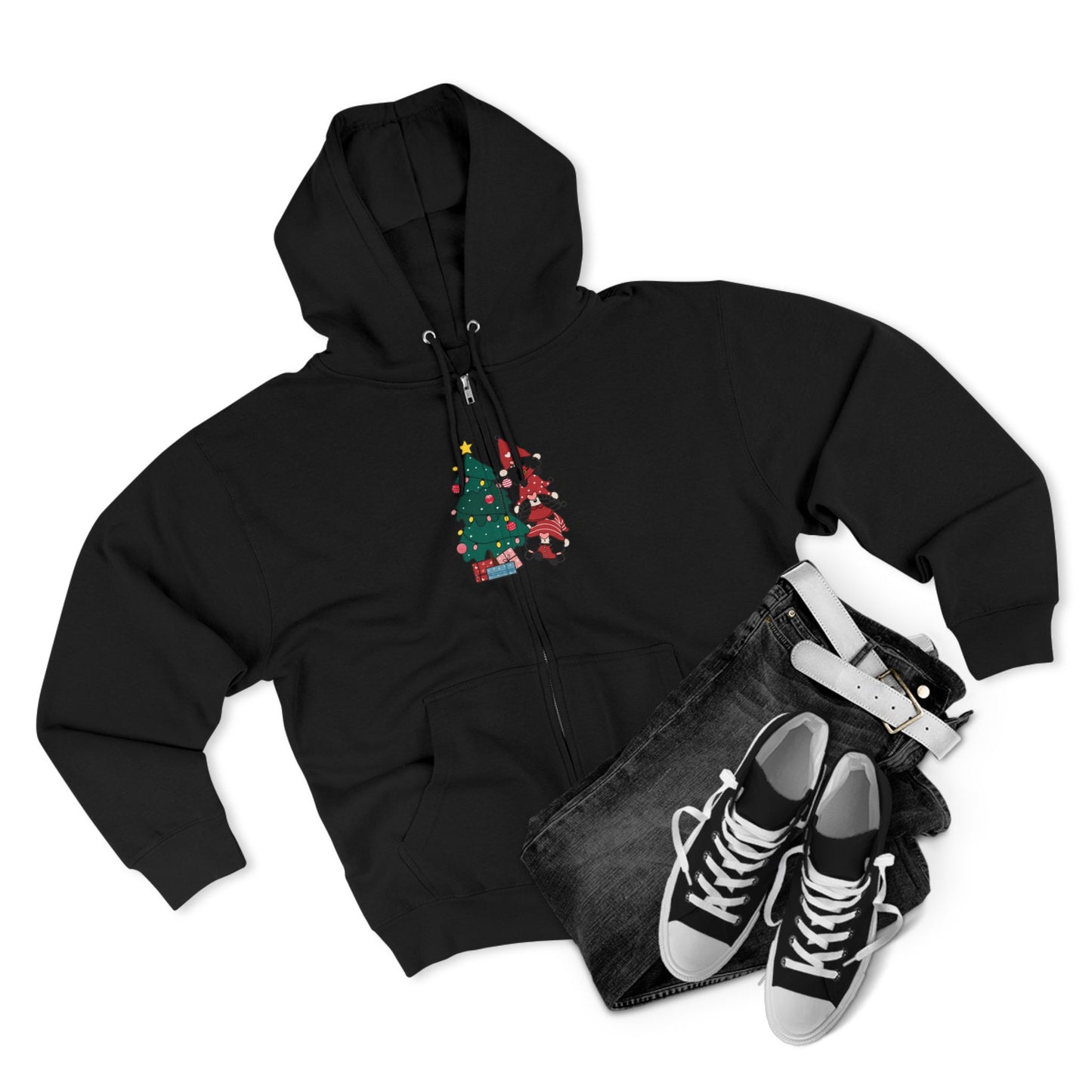 Gnomes Zip Hoodie - PhenGnomeNal Christmas Design