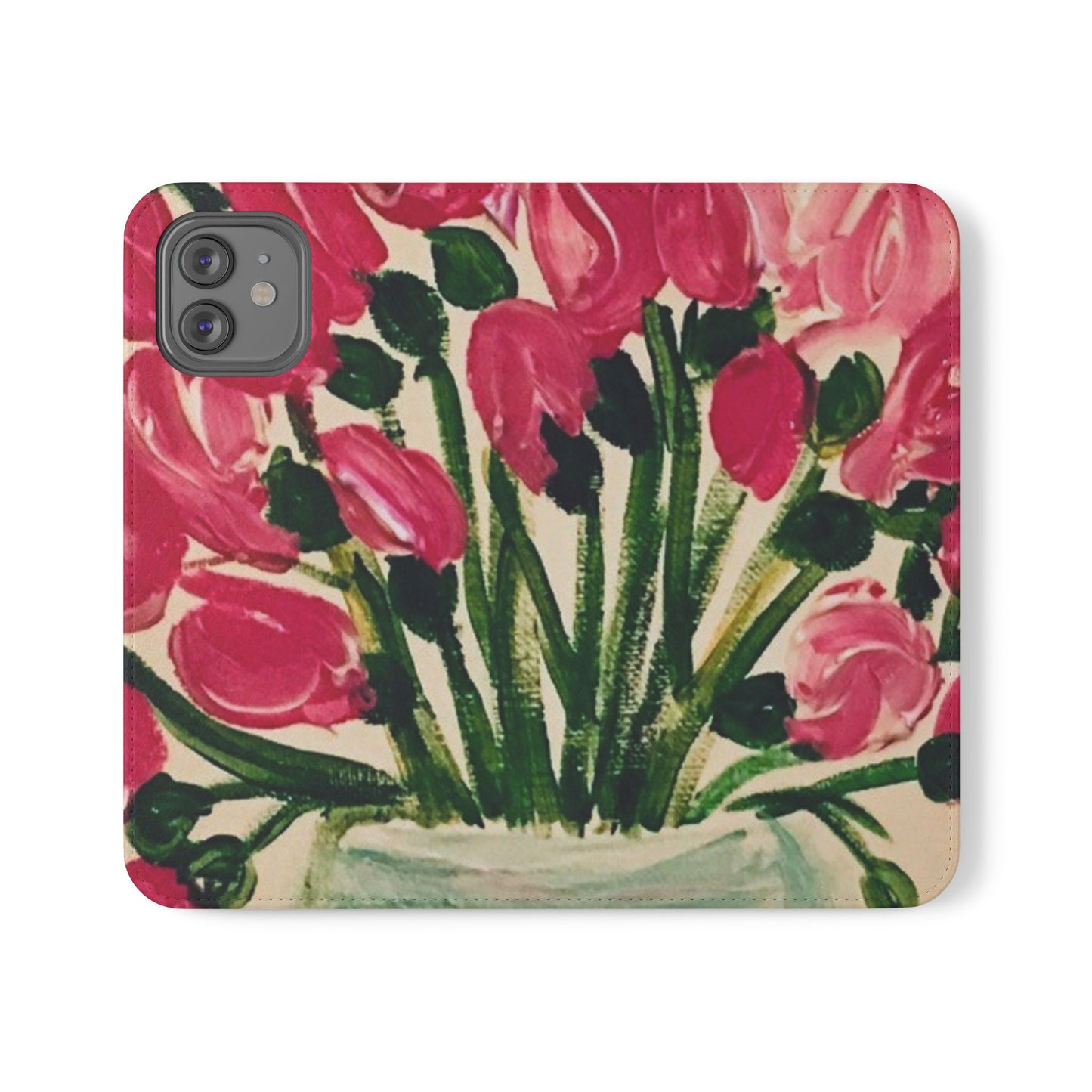 Flip Case-Pink Tulips