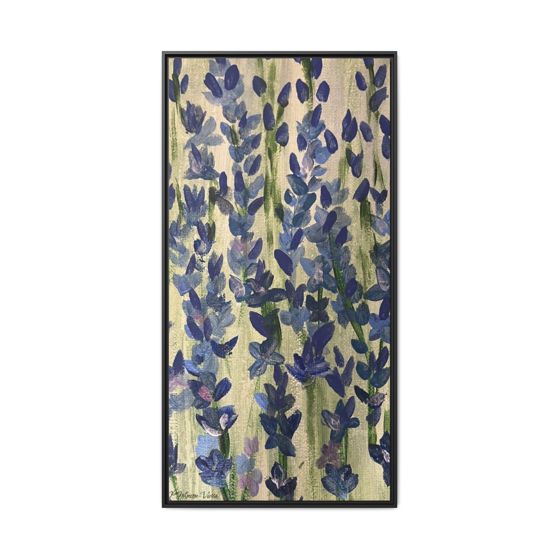 Framed Canvas Painting~Bluebonnets in Bloom