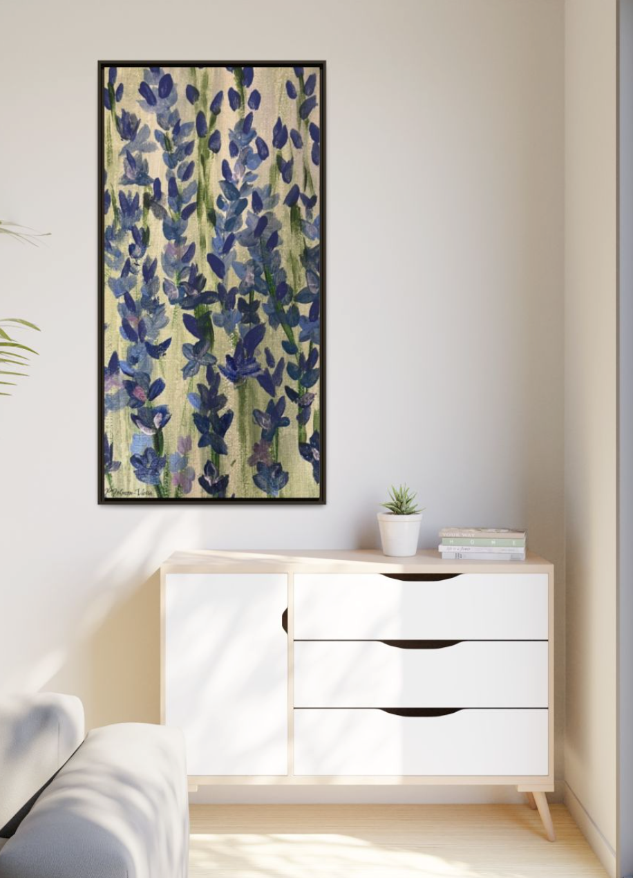 Framed Canvas Painting~Bluebonnets in Bloom